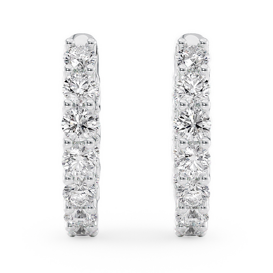 Load image into Gallery viewer, LUCCE RIVERA™ Eternity Hoop Earrings Diamond
