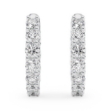 Load image into Gallery viewer, Lucce Rivera Eternity Hoop Earrings 2.20CTW Lab Diamond Platinum
