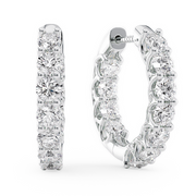 LUCCE RIVERA™ Eternity Hoop Earrings Diamond