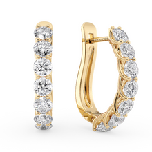 Load image into Gallery viewer, Rivera Hoops Earrings 1.54CTW Lab Diamond 14K Yellow Gold
