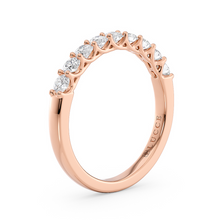 Load image into Gallery viewer, LUCCE Half Eternity Trellis 9-Stone Round Diamond Wedding Ring in Gold or Platinum
