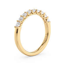 Load image into Gallery viewer, LUCCE Half Eternity Trellis 9-Stone Round Diamond Wedding Ring in Gold or Platinum
