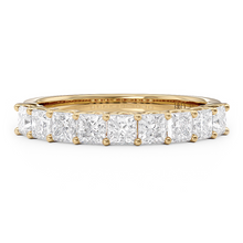 Load image into Gallery viewer, LUCCE RIVERA™ 9-stone Princess 0.90ctw Lab Diamond 14K Yellow Gold

