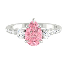 Load image into Gallery viewer, Pink Diamond Engagement Ring with Three Stone Design Philippines
