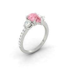 Load image into Gallery viewer, Pink Diamond Engagement Ring with Three Stone Design Philippines
