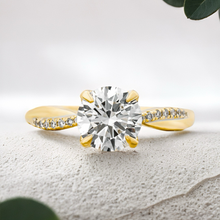 Load image into Gallery viewer, LUCCE FIORE™ Round Lab Diamond 1.52ct D VS1 Id IGI 18K Yellow Gold
