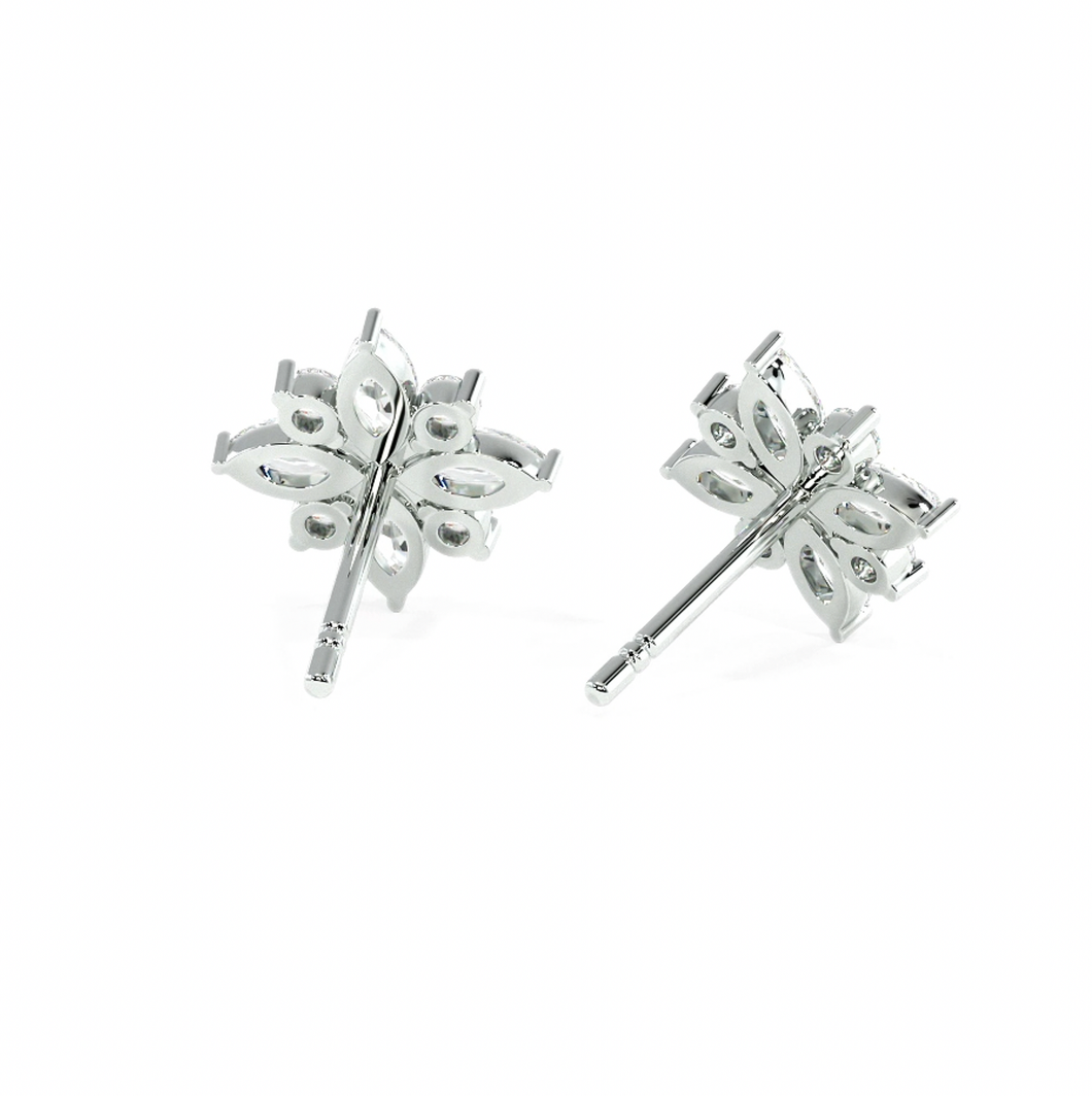 Stella Luxe Earrings 0.96 CTW Natural Diamond Platinum