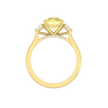 Load image into Gallery viewer, Sophia Sunburst Cushion Lab Diamond 1.41ct FVY VS1 Ex IGI 18K Yellow Gold
