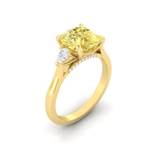 Load image into Gallery viewer, Sophia Sunburst Cushion Lab Diamond 1.41ct FVY VS1 Ex IGI 18K Yellow Gold
