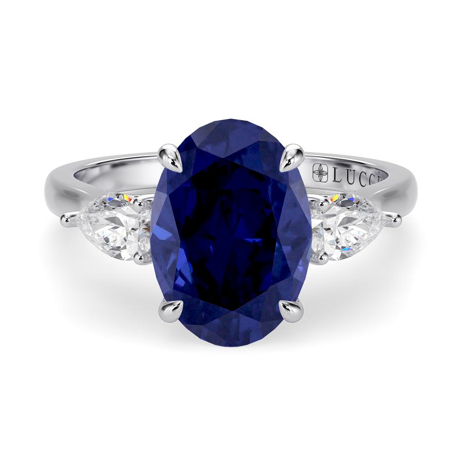 Load image into Gallery viewer, LUCCE SOPHIA™ Luxe Oval AURORA™ Blue Sapphire 1.50ct 14K White Gold
