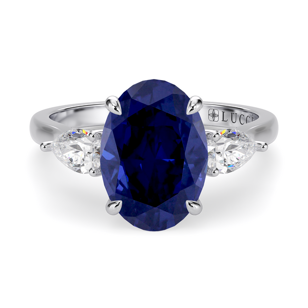 LUCCE SOPHIA™ Luxe Oval AURORA™ Blue Sapphire 1.50ct 14K White Gold