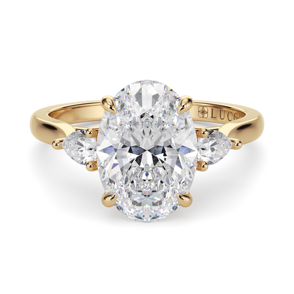 LUCCE SOPHIA™ Oval Lab Diamond 1.50ct E VVS2 IGI 18K Yellow Gold
