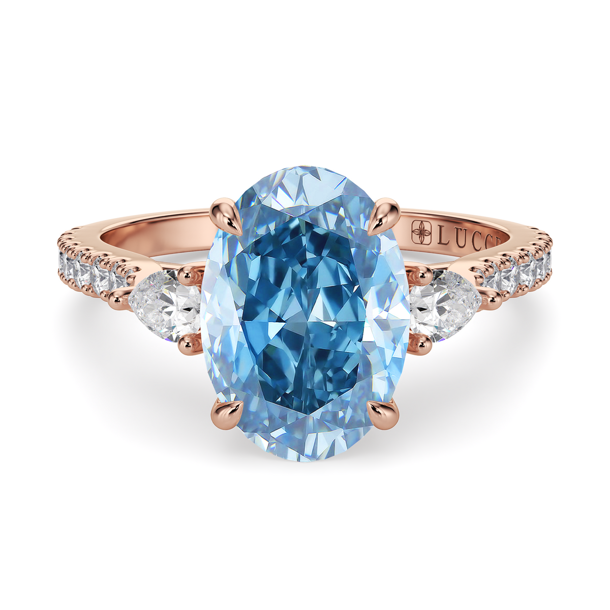 Load image into Gallery viewer, LUCCE SOPHIA™ Pavé Oval OCEAN™ Blue Diamond
