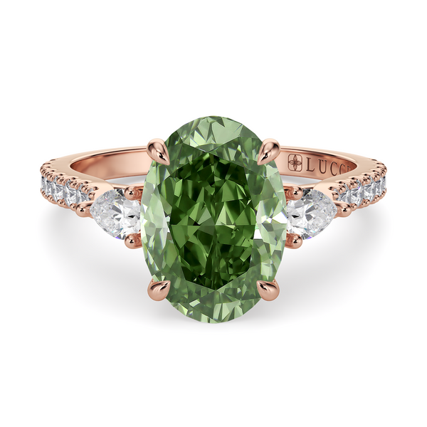 LUCCE SOPHIA™ Pavé Oval VERDANT™ Green Diamond