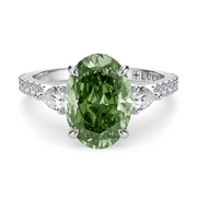 LUCCE SOPHIA™ Pavé Oval VERDANT™ Green Diamond