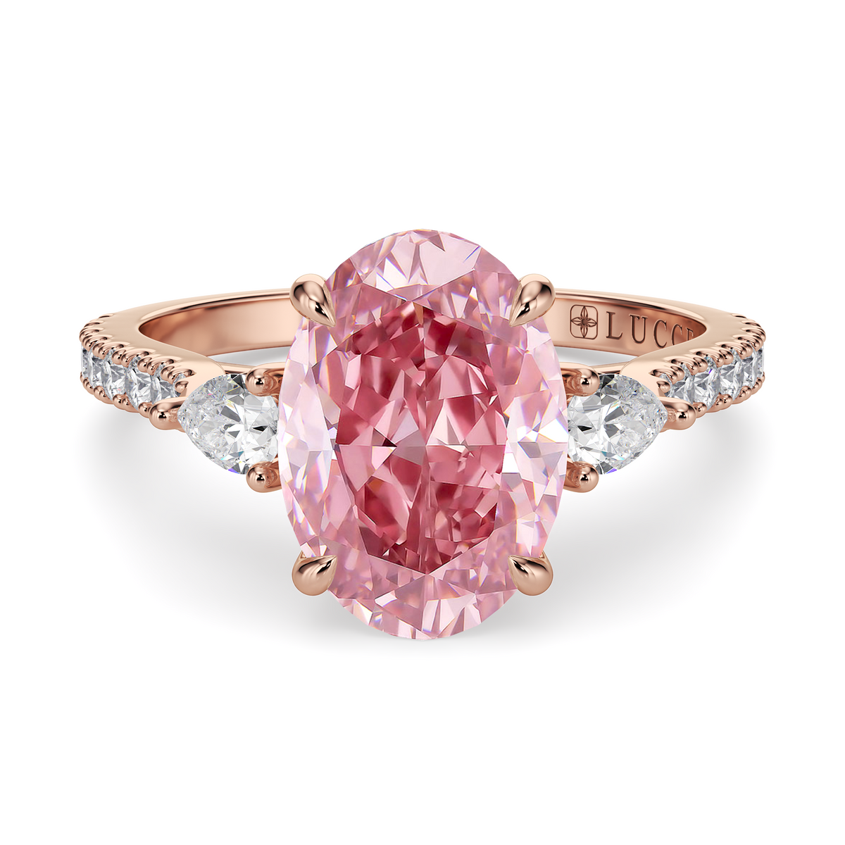 Load image into Gallery viewer, LUCCE SOPHIA™ Pavé Oval ROSÉ™ Pink Diamond
