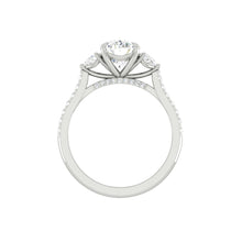 Load image into Gallery viewer, Sophia Pavé Oval Natural Diamond 0.80ct F VS2 Ex GIA 18K White Gold
