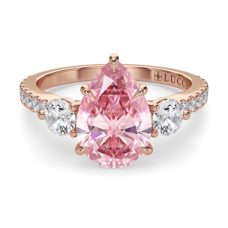 Lucce Sophia Siena Pavé Pear Rosé Pink Diamond