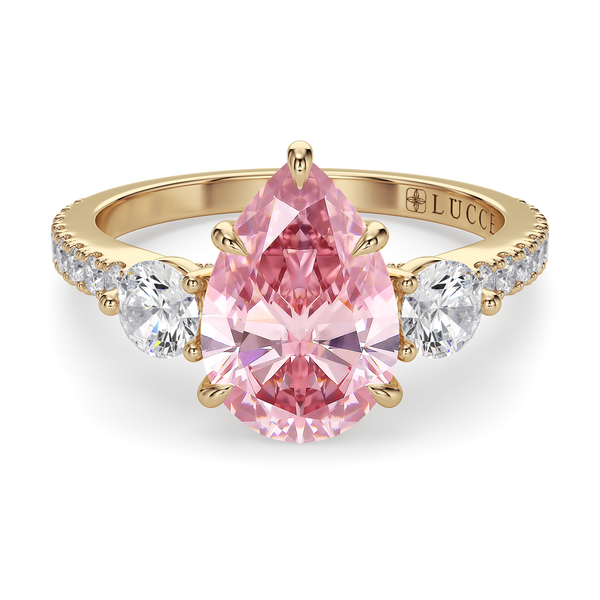Lucce Sophia Siena Pavé Pear Rosé Pink Diamond
