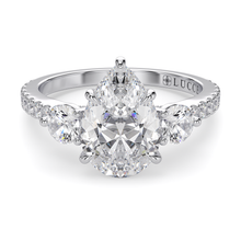 Load image into Gallery viewer, Lucce Sophia Siena Pavé Pear Diamond
