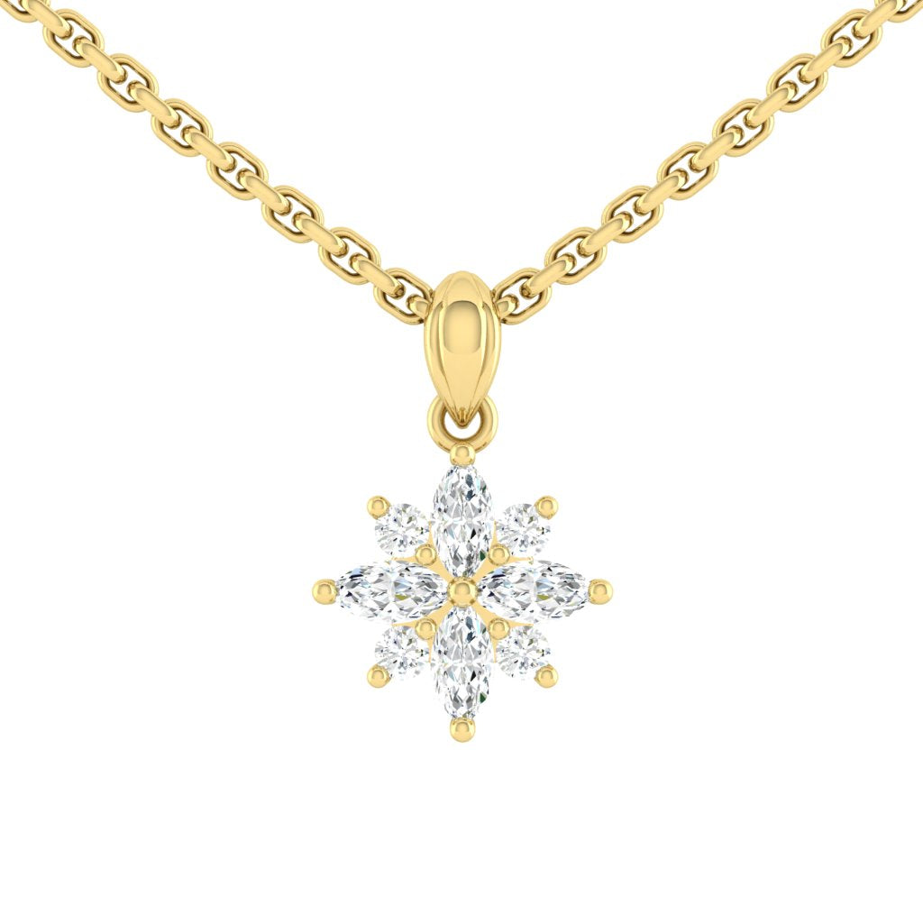 Stella Luxe Necklace 0.96 CTW Lab Diamond 18K Yellow Gold