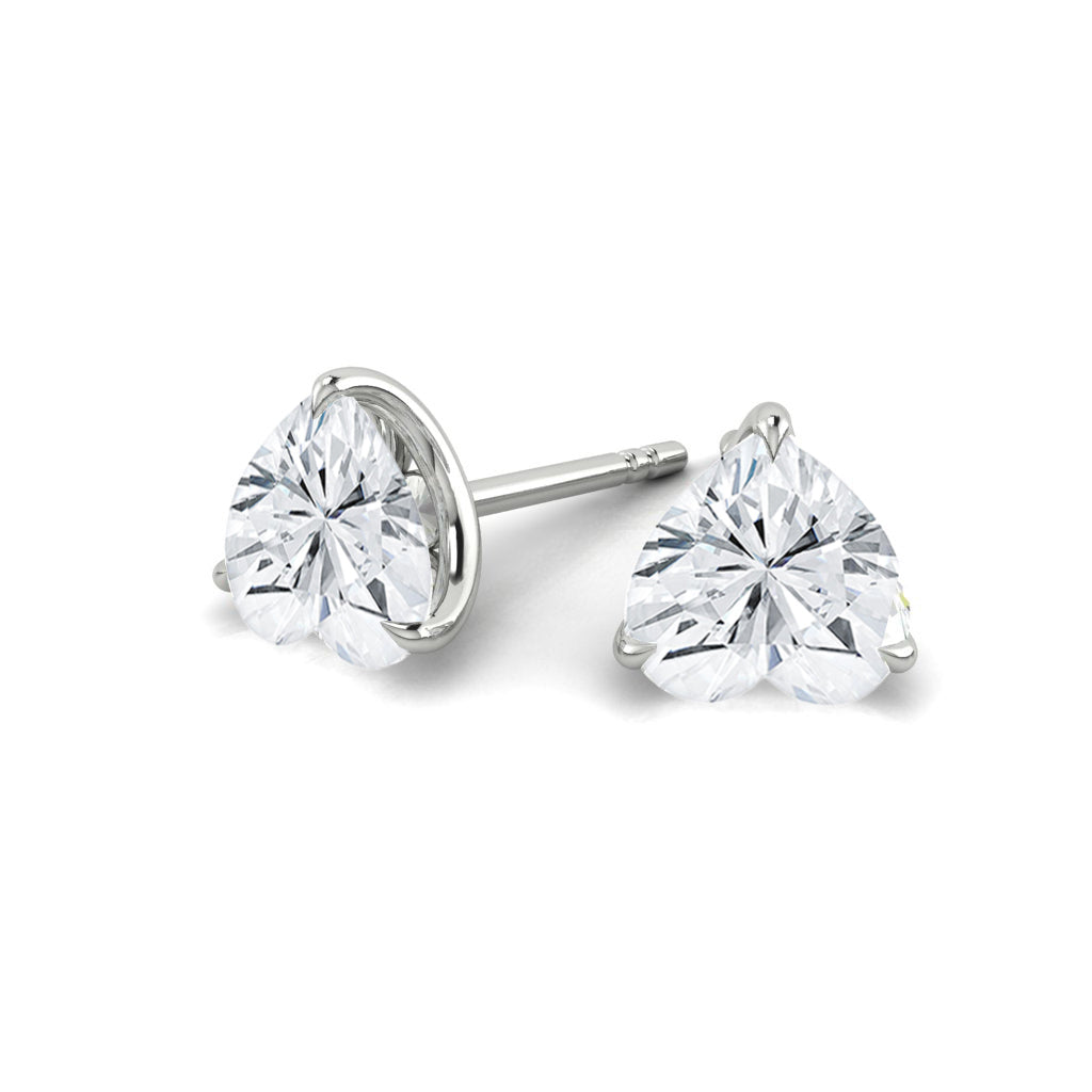 Jasmine Heart Earrings Diamond
