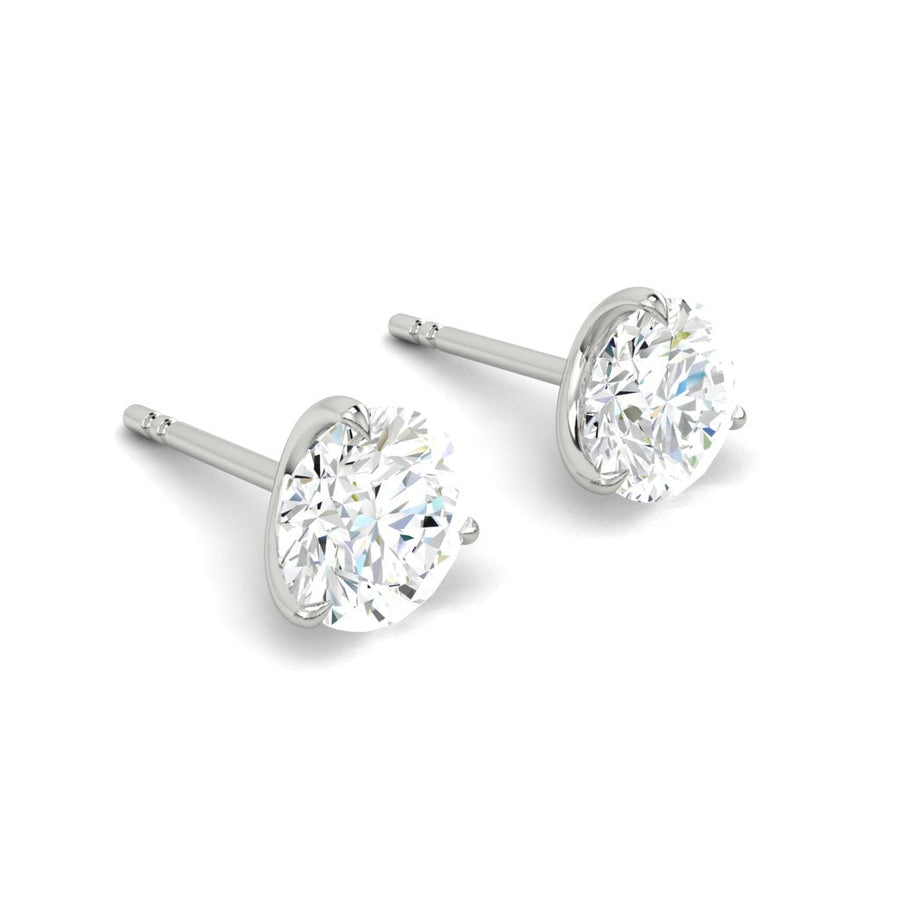 Load image into Gallery viewer, LUCCE JASMINE™ Round Stud 2.00ctw CELESTE™ Moissanite 14K White Gold
