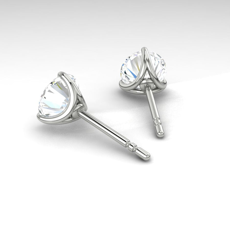 Load image into Gallery viewer, LUCCE JASMINE™ Round Stud 2.00ctw CELESTE™ Moissanite 14K White Gold
