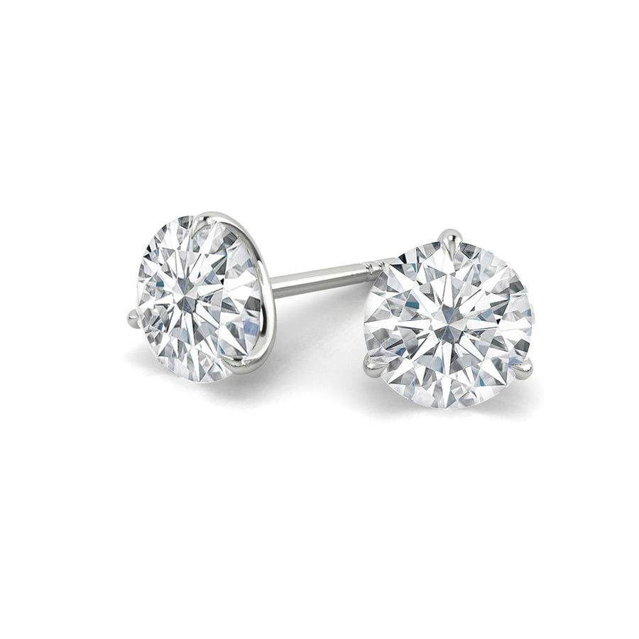 Load image into Gallery viewer, LUCCE JASMINE™ Round Stud 2.00ctw CELESTE™ Moissanite 14K White Gold
