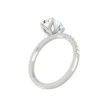 Load image into Gallery viewer, Lucia Pavé Oval Moissanite
