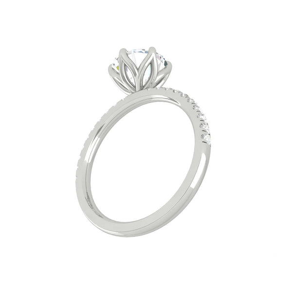Lucce Lucia 6-Prong Round Moissanite