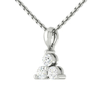 Load image into Gallery viewer, Trio Necklace 0.51 CTW DEF VVS Lab Diamond 14K White Gold
