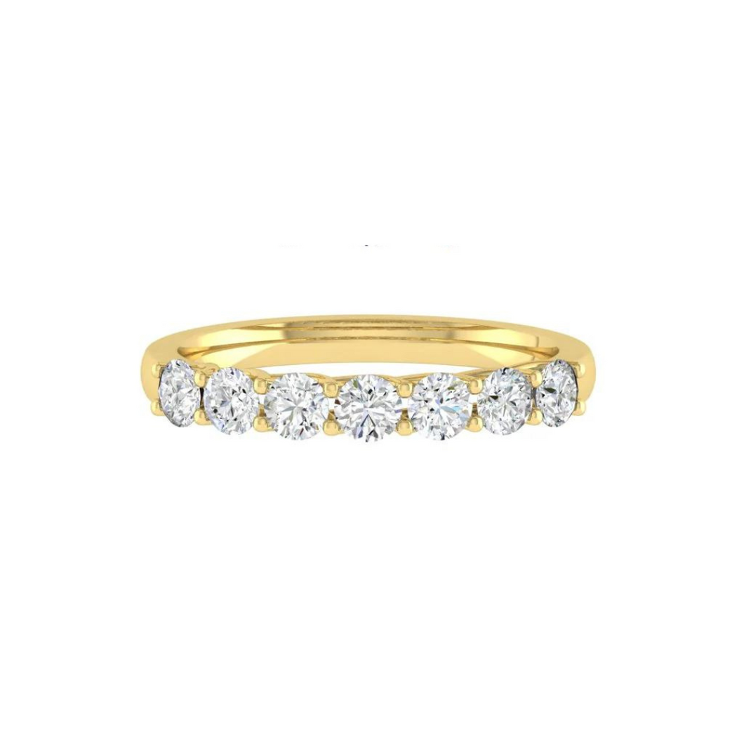 Rivera 7-Stone 0.77CTW Lab Diamond 18K Yellow Gold