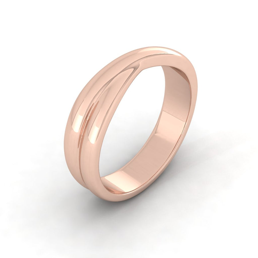 Load image into Gallery viewer, LUCCE Simple Mobius Unisex Wedding Band with Brushed or Polished Finish in Gold or Platinum
