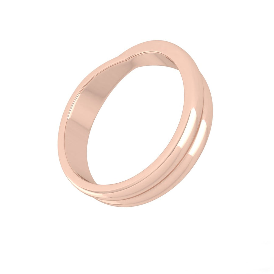 Load image into Gallery viewer, LUCCE Simple Mobius Unisex Wedding Band with Brushed or Polished Finish in Gold or Platinum
