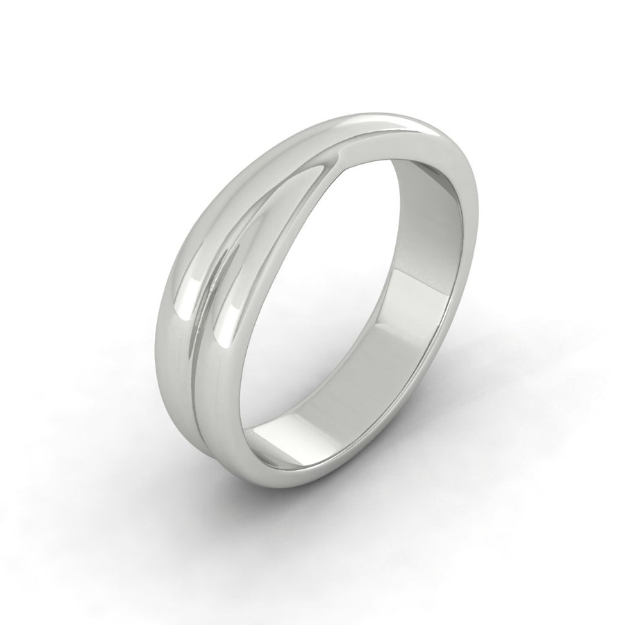 Load image into Gallery viewer, LUCCE Simple Mobius Unisex Wedding Band with Brushed or Polished Finish in Gold or Platinum
