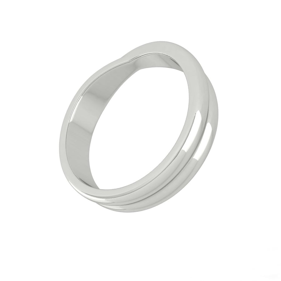 Load image into Gallery viewer, LUCCE Simple Mobius Unisex Wedding Band with Brushed or Polished Finish in Gold or Platinum
