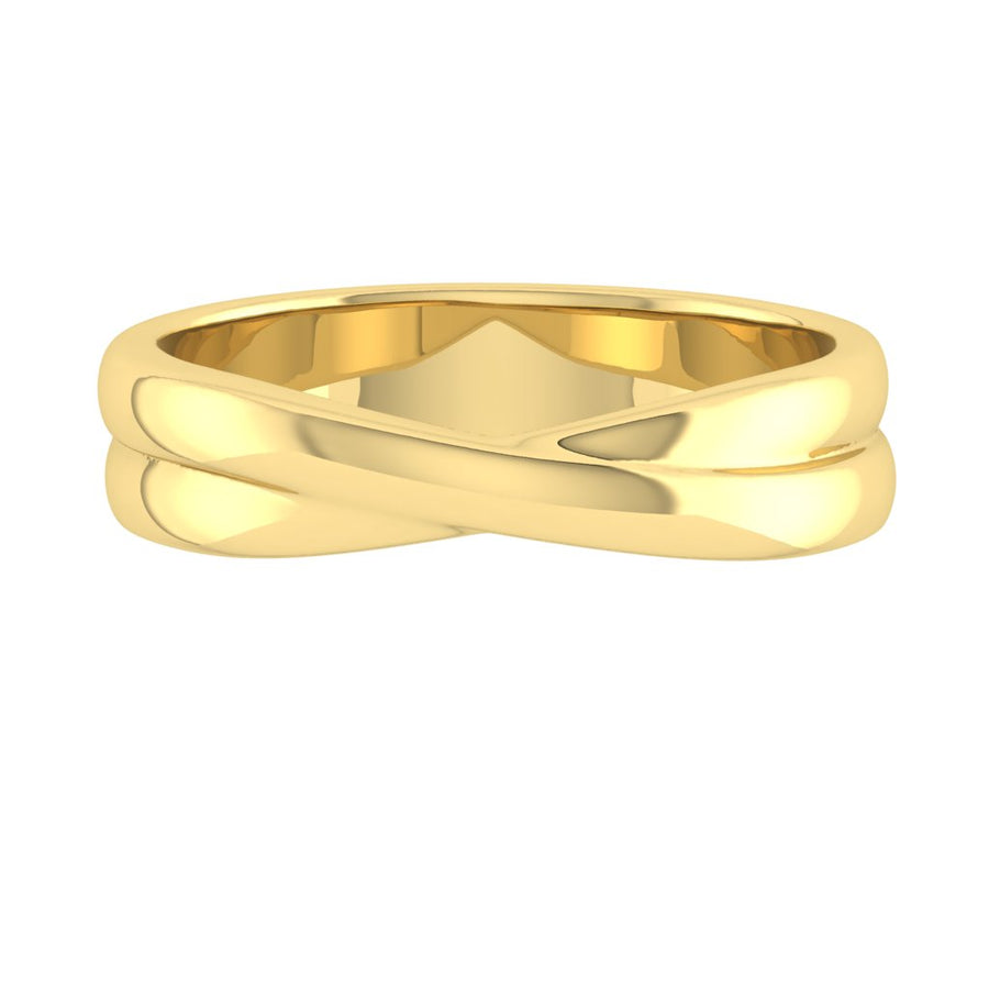 Load image into Gallery viewer, LUCCE Simple Mobius Unisex Wedding Band with Brushed or Polished Finish in Gold or Platinum
