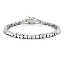 Load image into Gallery viewer, Diana Tennis Bracelet 3.70CTW DEF VVS Lab Diamond 14K White Gold
