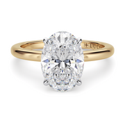 LUCCE VERONA™ Custom Oval CELESTE™ Moissanite 2.00ct 14K Yellow Gold