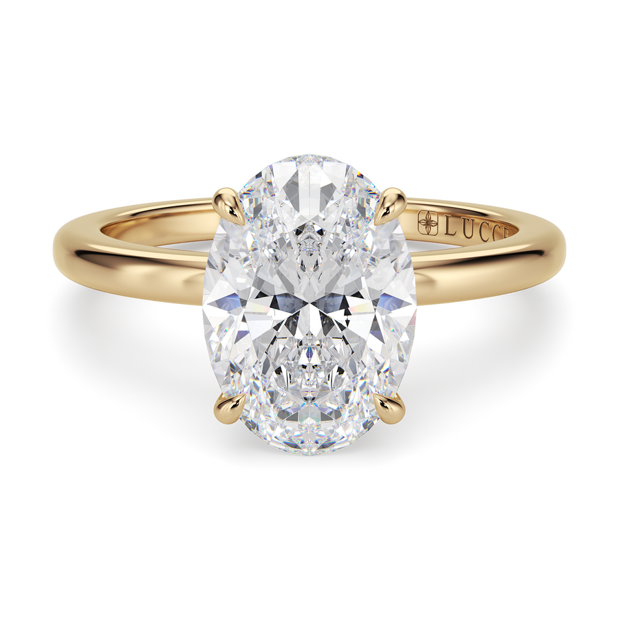 Load image into Gallery viewer, LUCCE VERONA™ Custom Oval SUPERNOVA™ Moissanite 2.00ct 14K Yellow Gold
