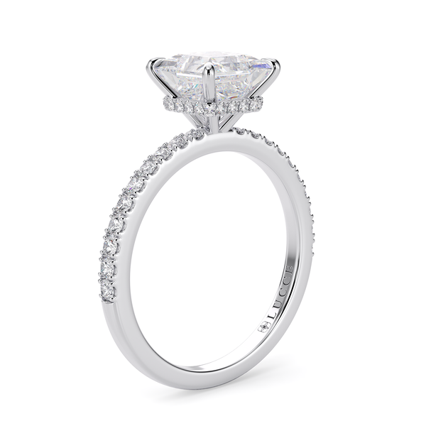 Lucce Verona Pave Cushion Moissanite