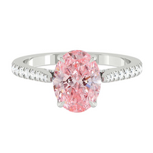 Load image into Gallery viewer, Azalea Pavé Oval Rosé Pink Diamond
