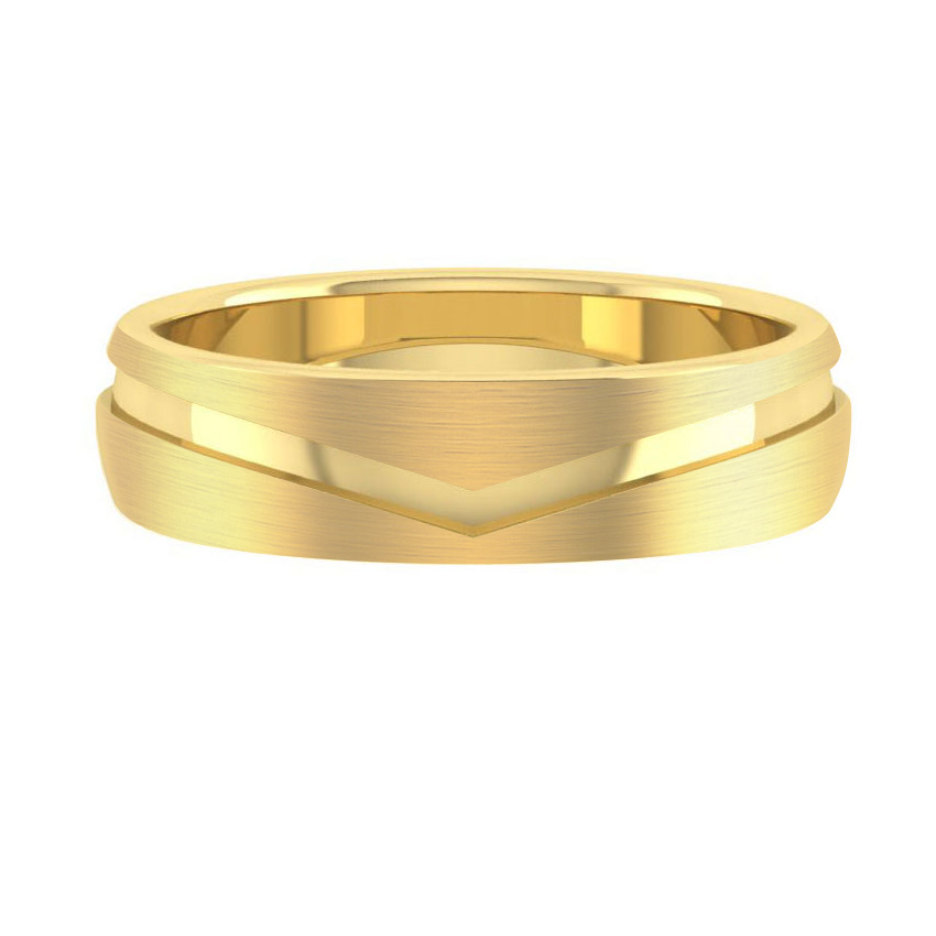 Load image into Gallery viewer, LUCCE CALEB™ Brushed 5mm 14K Yellow Gold

