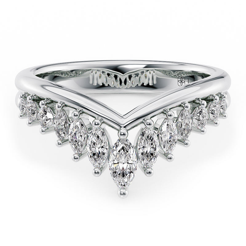 Lucce Constance Chevron 1.26ctw Lab Diamond Platinum