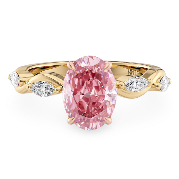Lucce Constance Petal Oval 4-Prong Rosé Pink Diamond