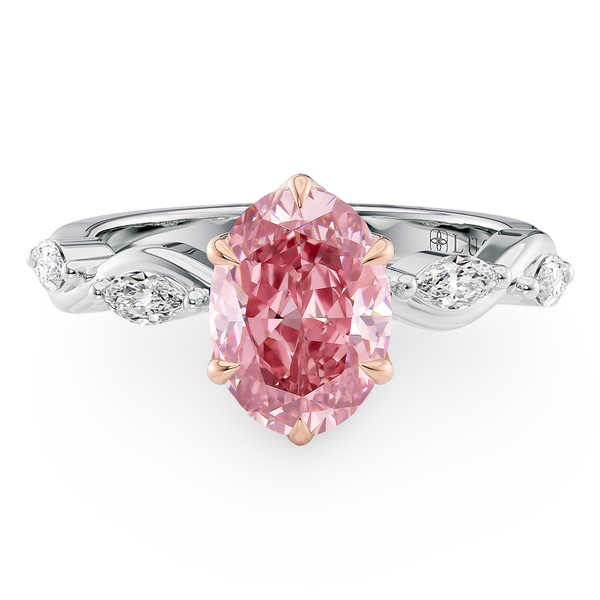 Lucce Constance Petal Oval 6-Prong Rosé Pink Diamond