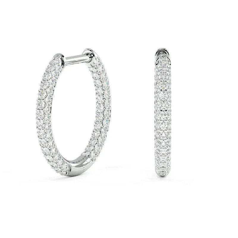 Tricia Hoop Earrings Lab Diamond