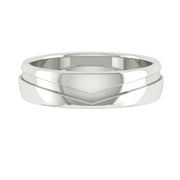 LUCCE CALEB™ Polished 4mm 14K White Gold