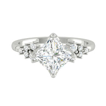 Load image into Gallery viewer, Ellia Princess 1.04ct D VVS2 Ex IGI 18K White Gold
